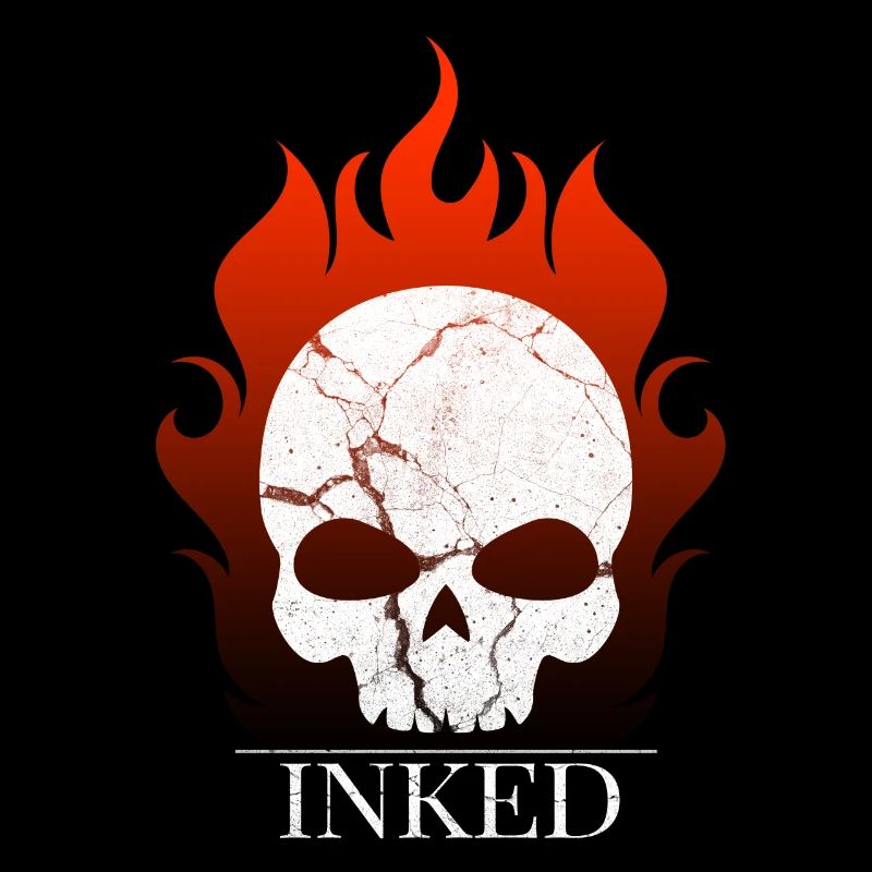 flaming skull skull tattoo gift