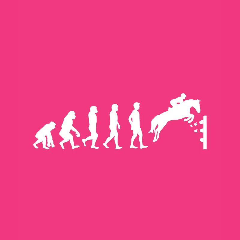 Evolution des Springreiten Pferd reiten Geschenk