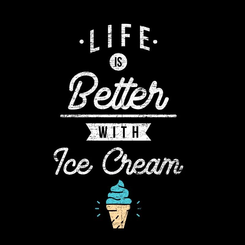 Leben ist besser mit Eiscreme Sommer Urlaub Freund
