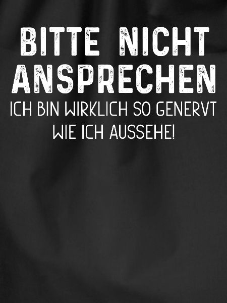 Bitte nicht ansprechen