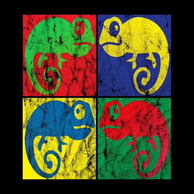 Caméléon Pop Art
