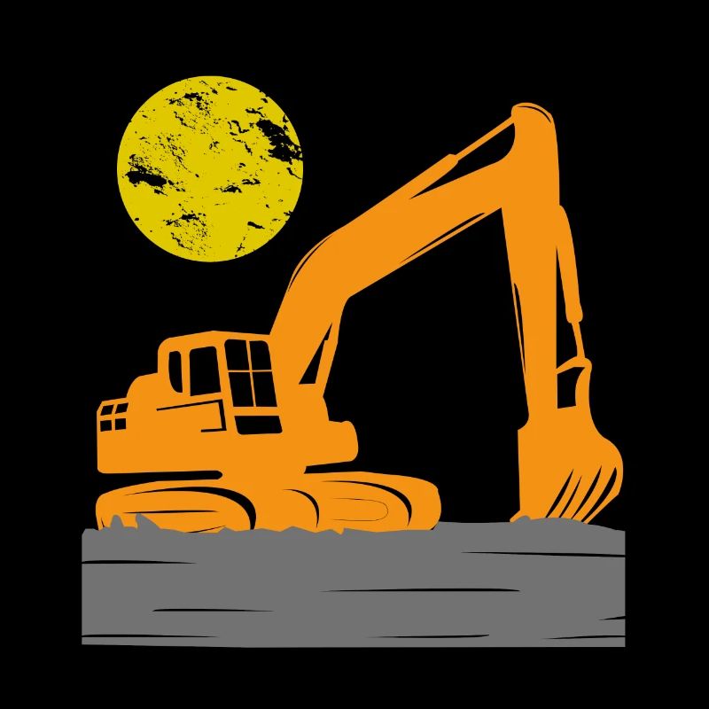 Excavator construction worker construction site excavating children