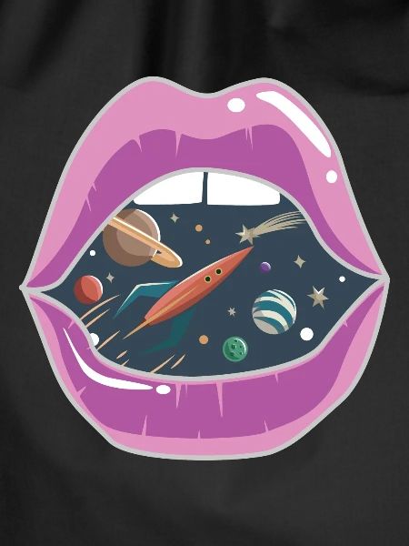 Pink lips / space