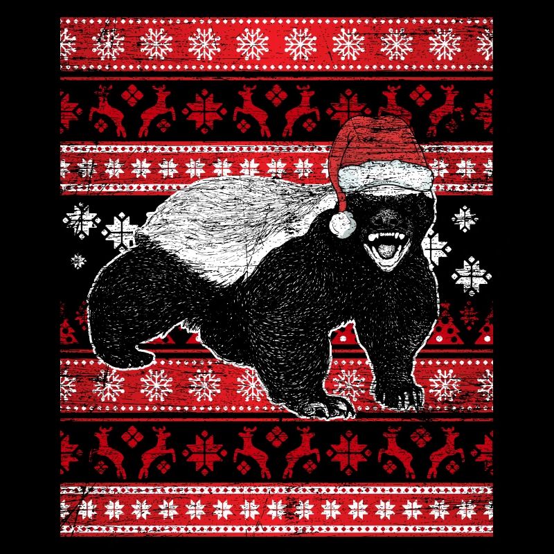 Ugly Christmas Honey Badger