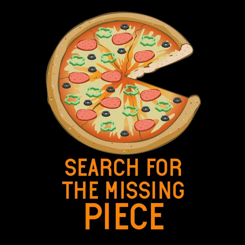 Trouver le morceau manquant d'idée de cadeau d'amour de pizza