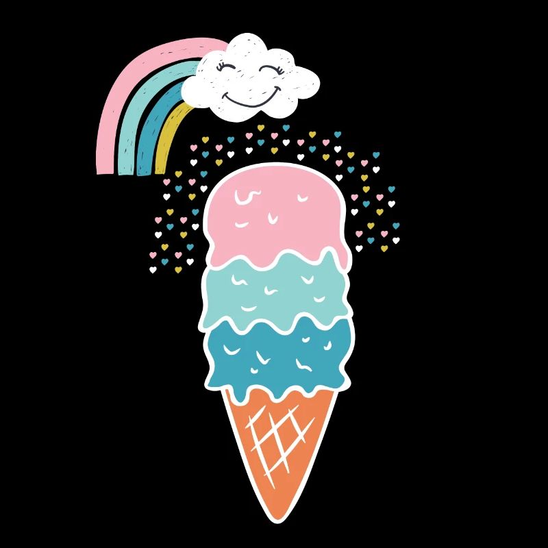 Niedliches Regenbogen-Eiscreme-Geschenk