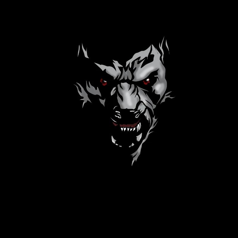Werewolf face horror wolf full moon myth wolves