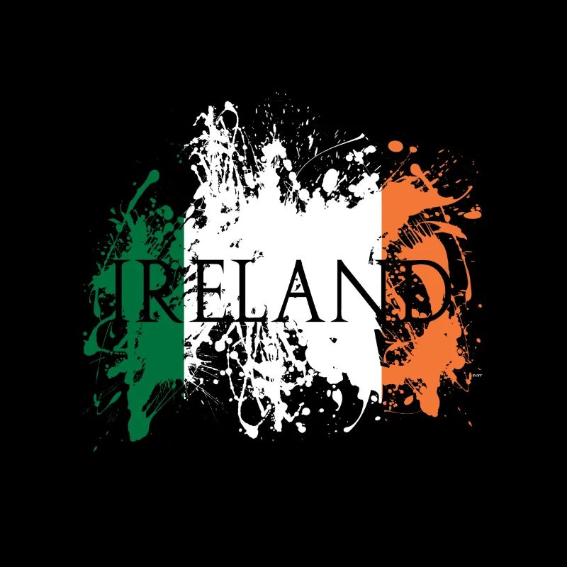 IRELAND Flag Splatter Flag Eire Banner Gift