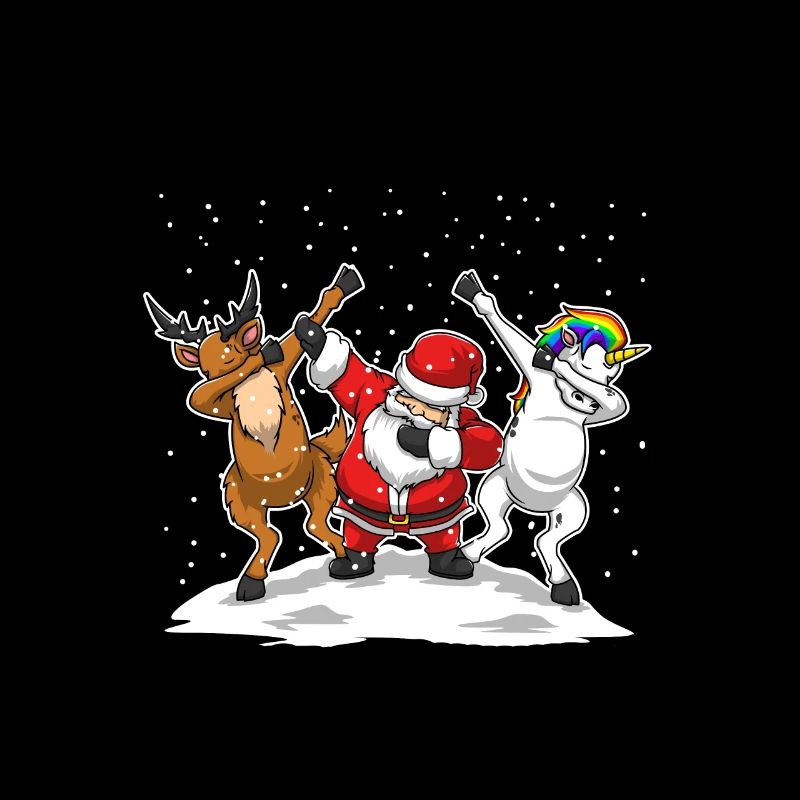 Dabbing Dab Santa Einhorn Rentier Geschenk Xmas