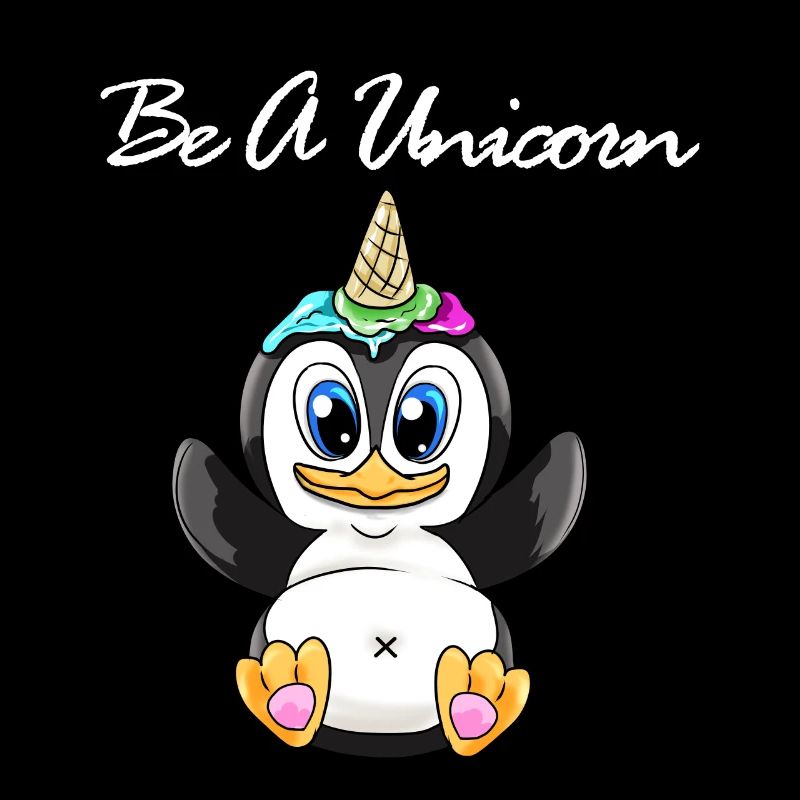 Be A Unicorn doux pingouin de la glace de la licorne