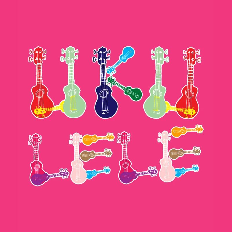 Rainbow ukuleles