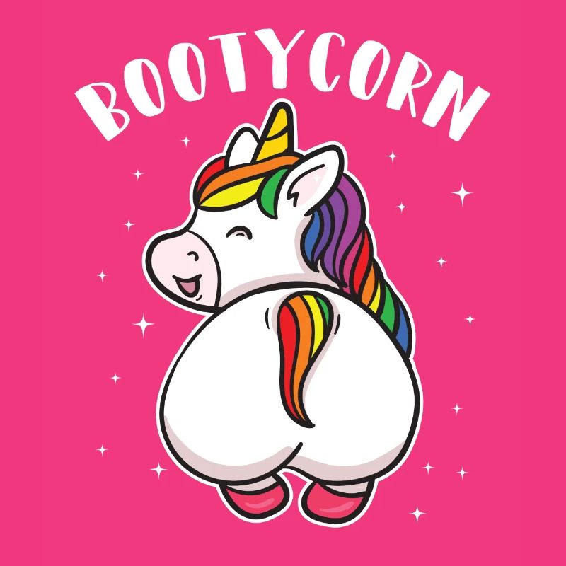 Einhorn Glitzer Hintern Bootycorn Lustig Geschenk
