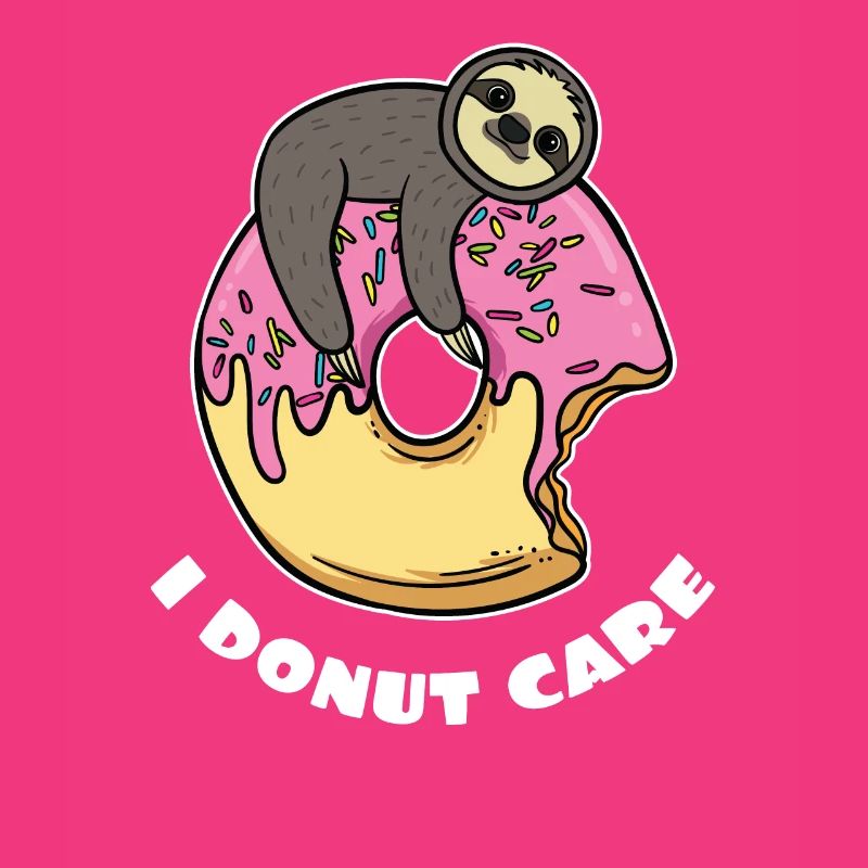 Sloth Donut I Donut Care Comic Funny Gift