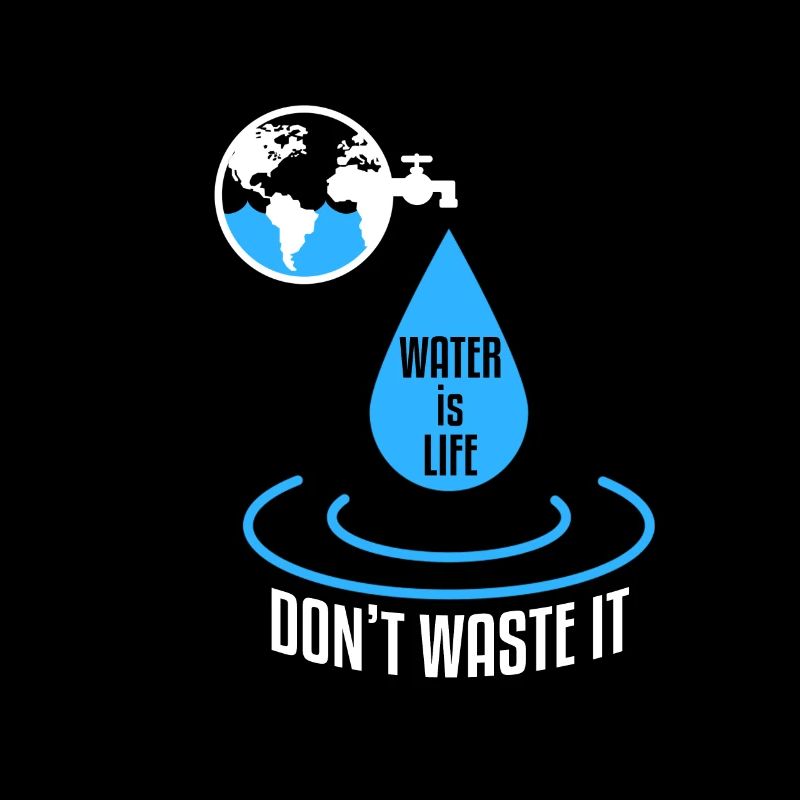 Wasser ist leben - Stop die Wasserverschwendung.