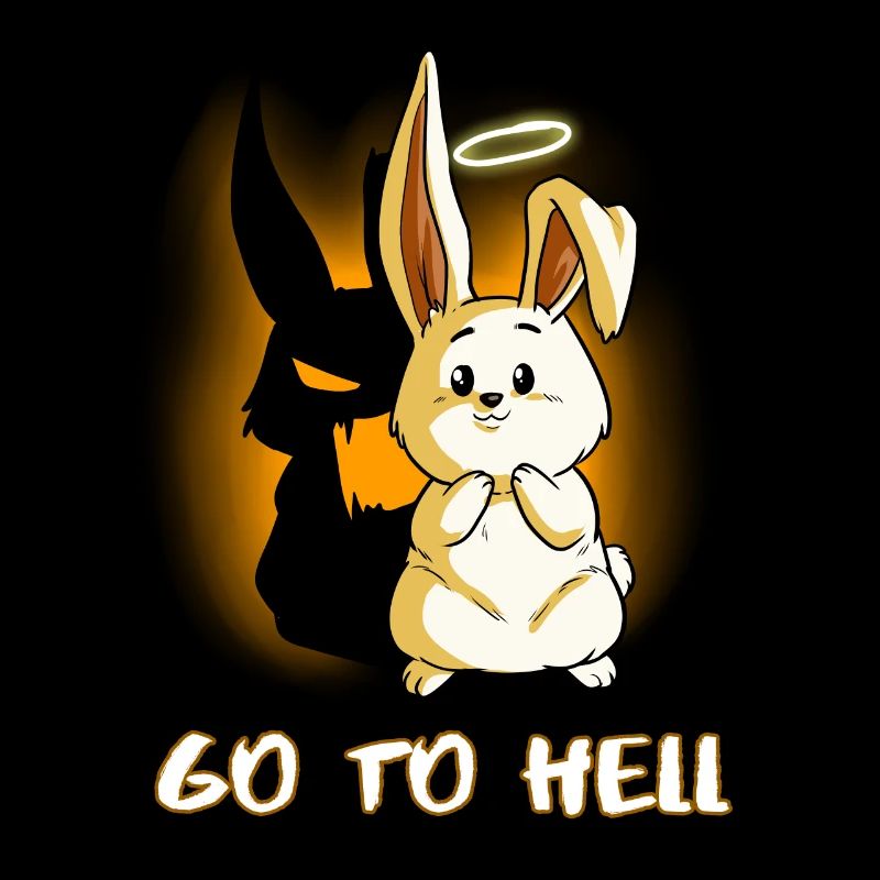 Go To Hell Bunny Rabbit Rabbit Angel Devil
