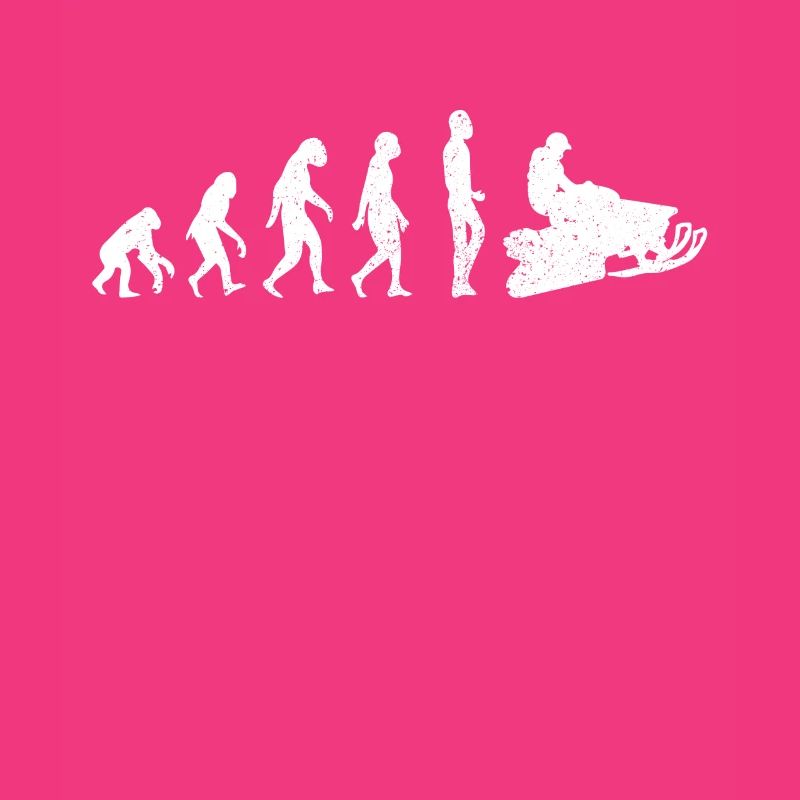 Snowmobile Evolution Funny Winter Sports Gift Idea