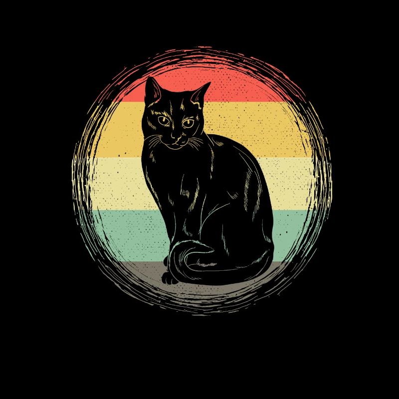 Siamese cat retro