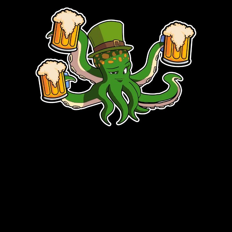 St. Patricks Day Bier Oktopus Irisch Shamrocktopus