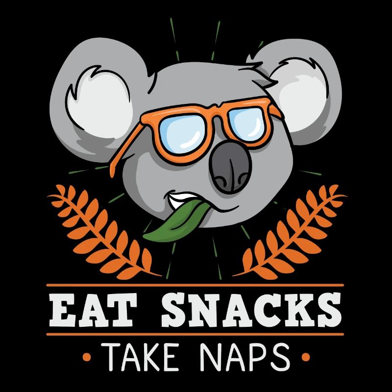 Snacks Siesta Sleeping Koala Chill Gift
