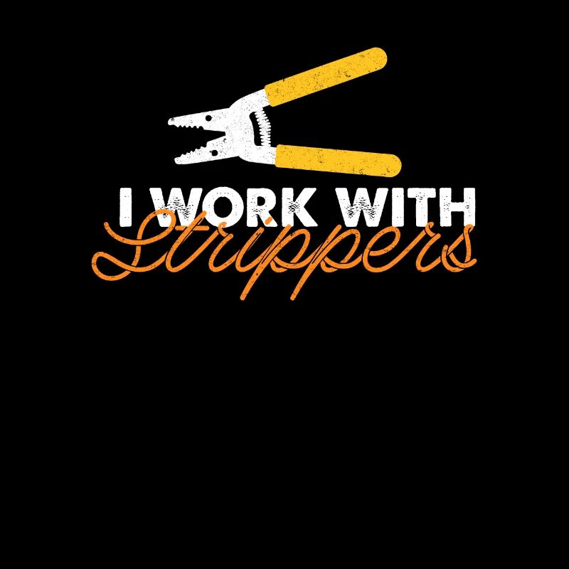 Je travaille avec Stripper Electrician Gift