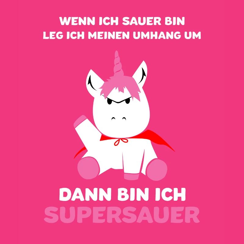 Supersauer Einhorn Unicorn mit Umhang Geschenk
