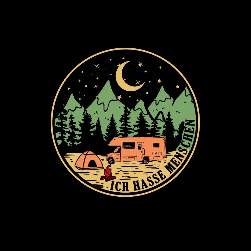 Ich hasse Menschen Camping Camper Geschenk