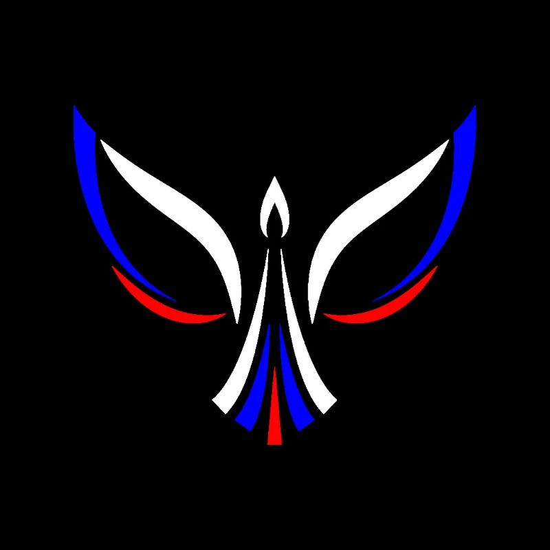 Oiseau à la couleur du drapeau russe