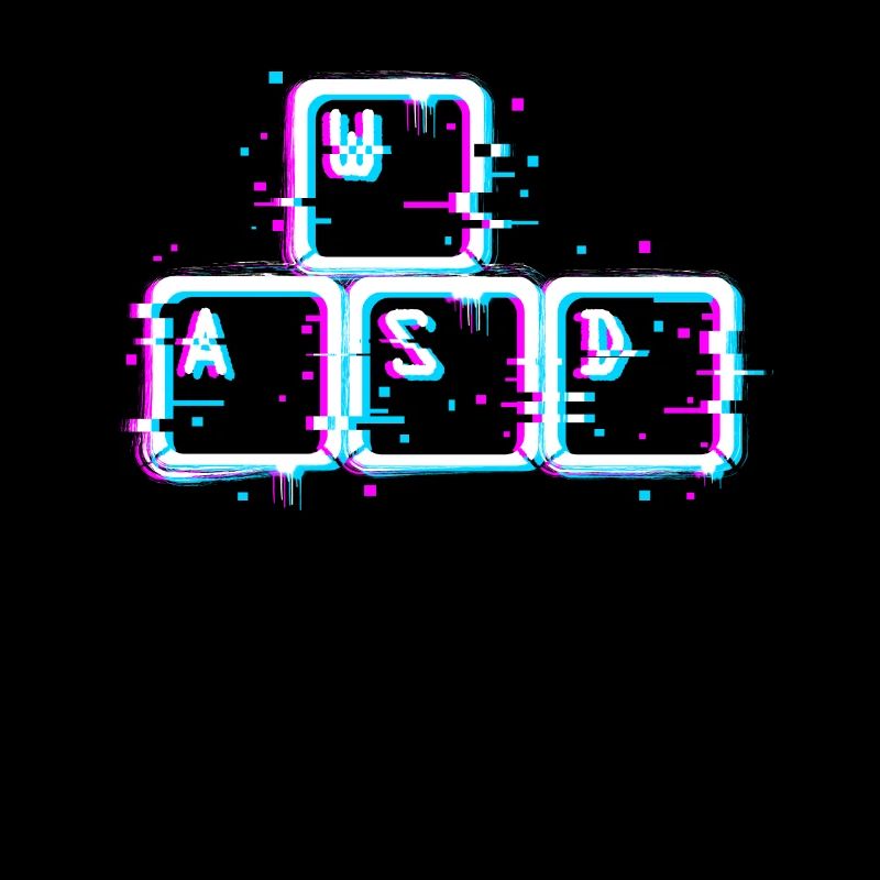 WASD Nerd Keyboard Gamer