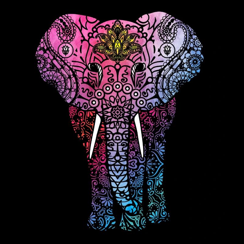 Elephant mandala pattern