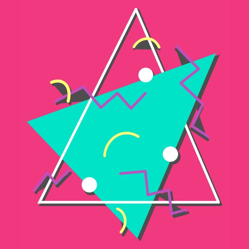 Typical 80s pattern triangles shapes