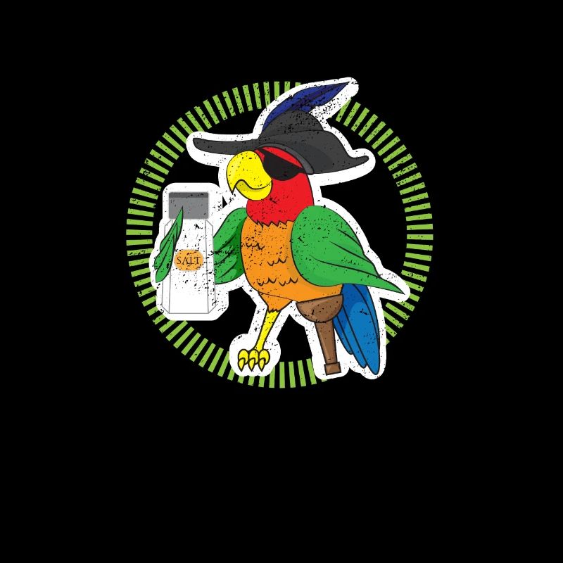 Salt Shaker Security Pirate Head Parrot