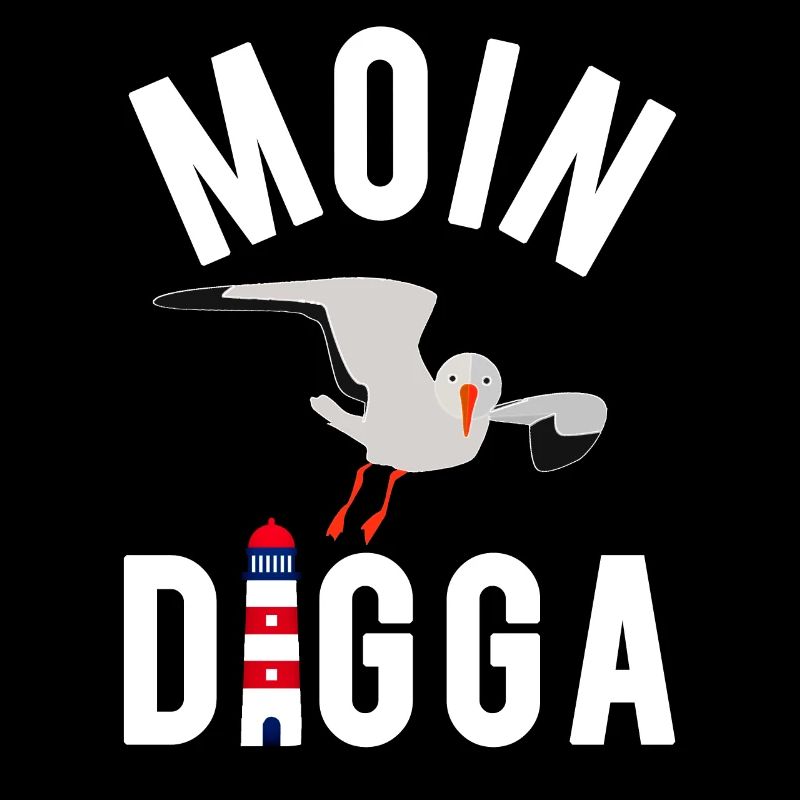 Moin Digga Hamburg Moewe Leuchtturm Geschenk