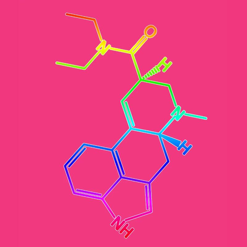 Molécule de formule structurelle LSD A. Hofmann Bicycle Day
