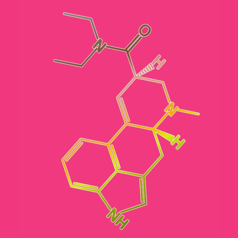 Molécule de formule structurelle LSD A. Hofmann Bicycle Day
