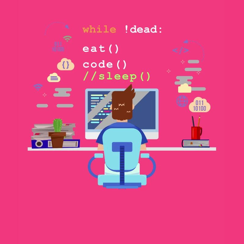 Eat Sleep Code Informatik-Programmierung