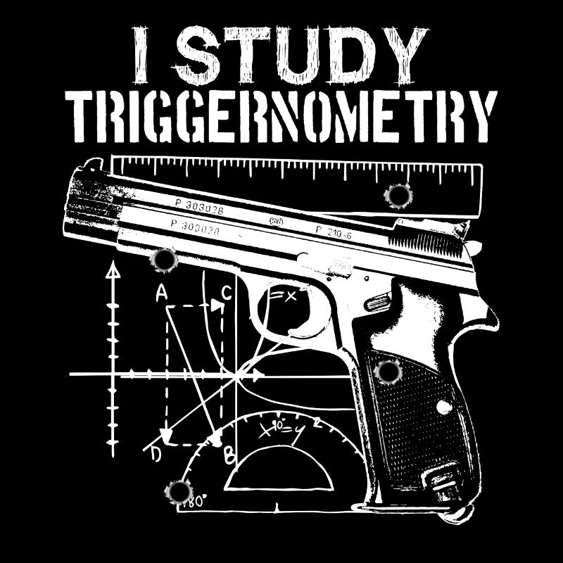 Fun Math Fan Gun Geek Triggernometry Pun graphic