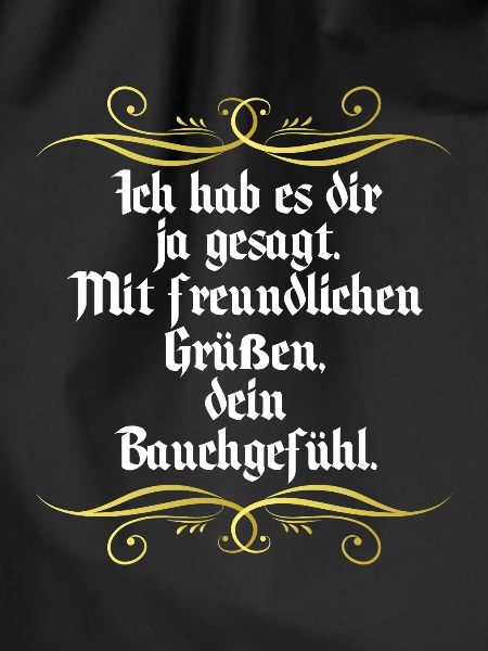 Gut feeling funny saying