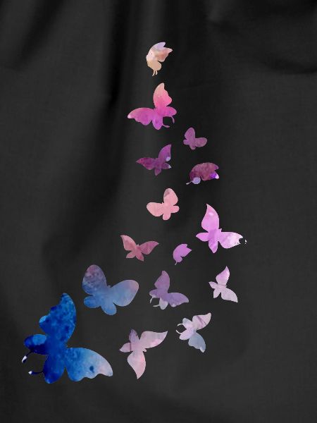 Schmetterling Schwarm Harmonie blau rosa