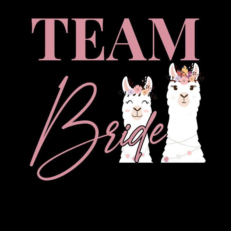 Team Bride Bride Squad Alpaca Lama JGA Wedding