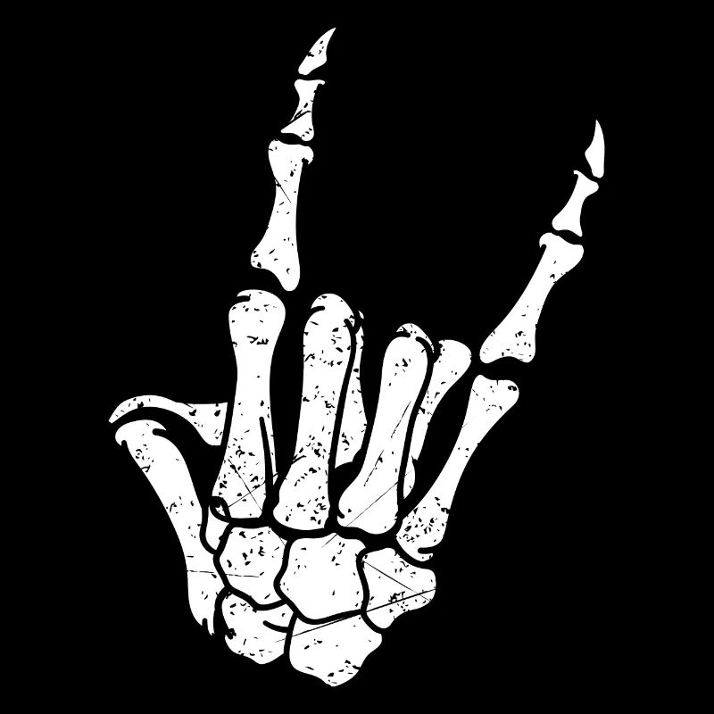 Conception Rock On Horns Skeleton, Rock On, Heavy