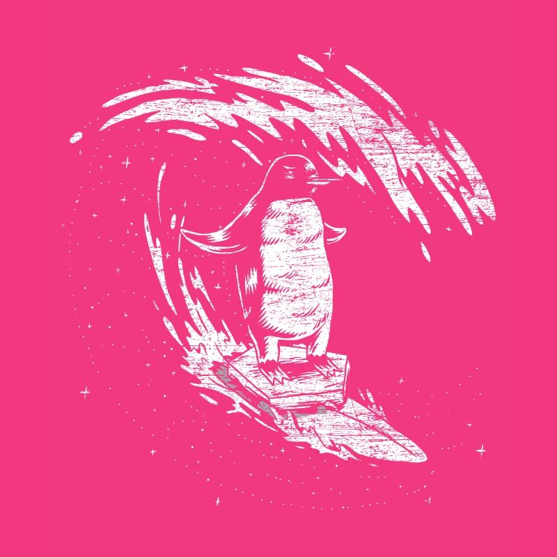 Penguin surfer