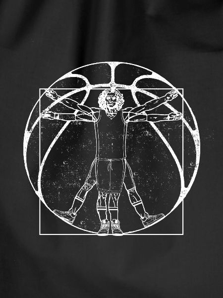 Vitruvian man basketball gift