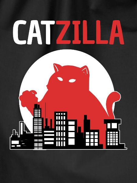 Cat Catzilla. Japanese kitten