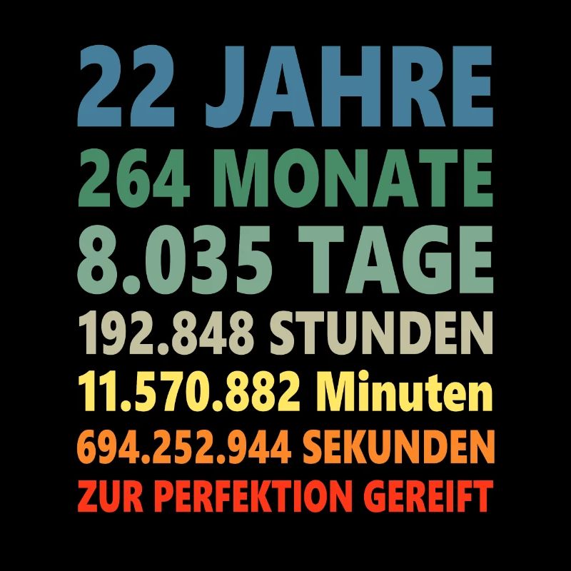 22ter 22 Jahre 22. Geburtstag Geschenk