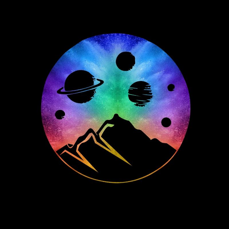 Planet colorful outer space Milky Way