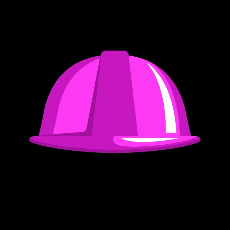Pink construction helmet