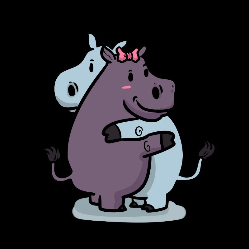 Hippo lovers Hippo love