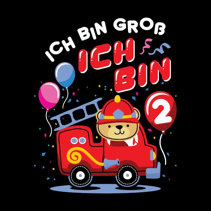 Enfants 2e anniversaire pompiers cadeau de 2 ans
