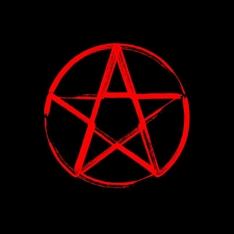 Pentagram devil symbol blood red Satan Lucifer