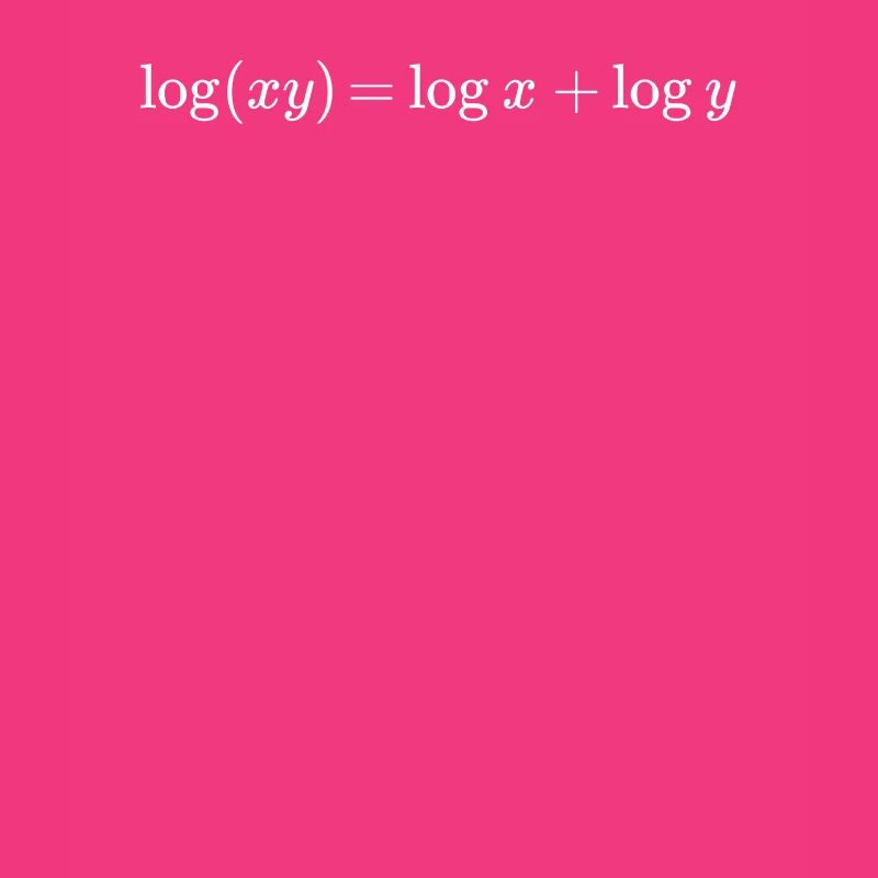 Logarithms math and physics formula equation